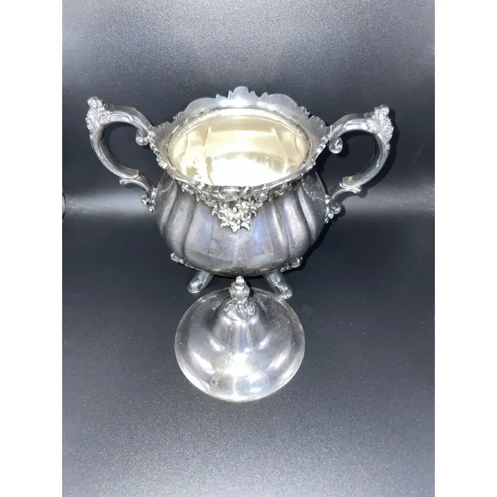 WALLACE Baroque Antique Silver Plated Sugar Bowl 283 Discontinued